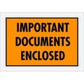 Box Packaging Full Face Envelopes, "Important Documents Enclosed" Print, 7-1/2"L x 5-1/4"W, Orange, 1000/Pack PL421